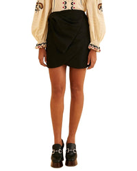 FARM Rio Farm Rio Black Taffeta Mini Skirt
