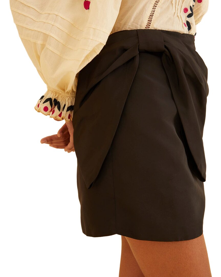 FARM Rio Farm Rio Black Taffeta Mini Skirt