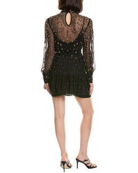 FARM Rio Farm Rio Embroidered Tulle Black Mini Dress