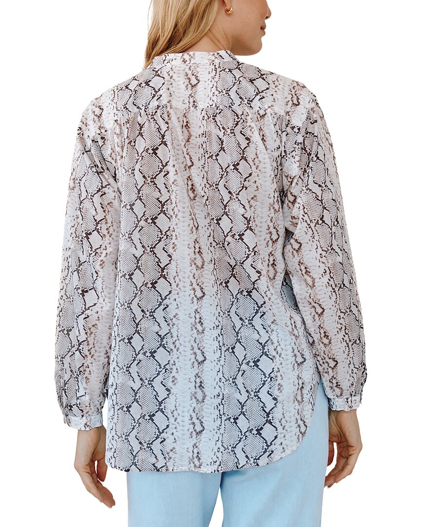Bella Dahl Shirred Mandarin Collar Shirt