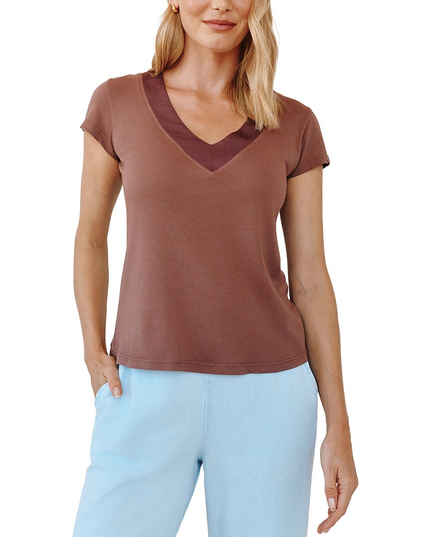 Bella Dahl Mixed V-Neck T-Shirt
