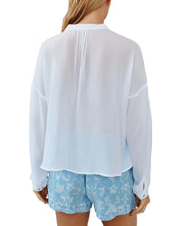 Bella Dahl Drop-Shoulder Pintuck Shirt