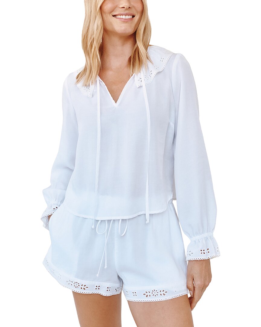 Bella Dahl Tie-Neck Ruffle Top