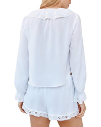 Bella Dahl Tie-Neck Ruffle Top