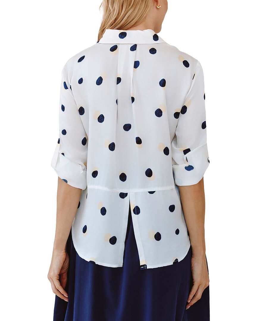 Bella Dahl Clean Split Back Button-Down Silk-Blend Shirt
