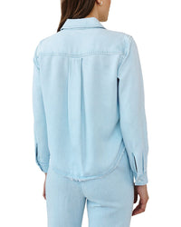 Bella Dahl Two Pocket Fray Hem Shirt