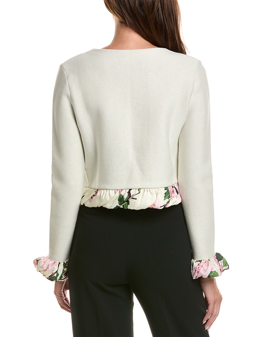 Oscar de la Renta Oscar De La Renta Cherry Blossom Bubble Twist Trim Cardigan
