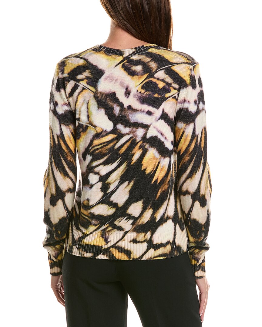 Oscar de la Renta Oscar De La Renta Butterfly Print Jacquard Wool Pullover