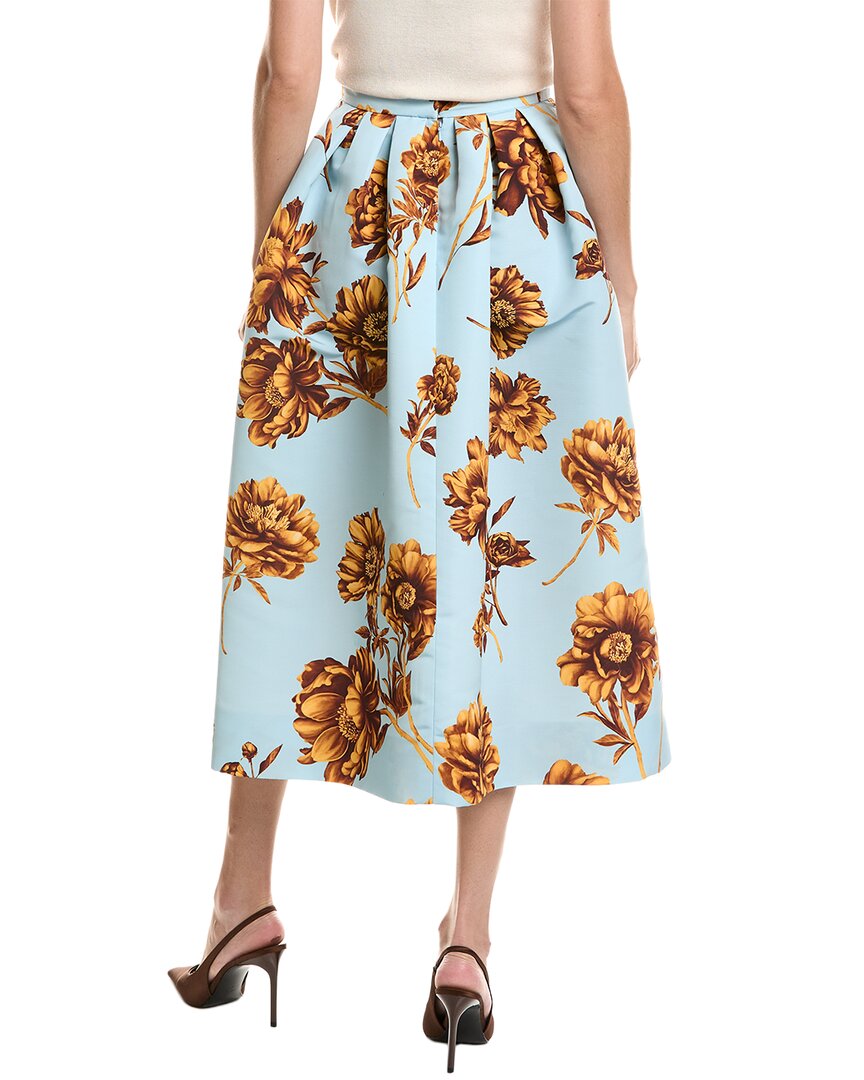 Oscar de la Renta Oscar De La Renta Peony Print Circle Skirt