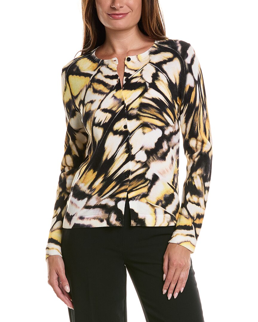 Oscar de la Renta Oscar De La Renta Butterfly Printed Cardigan