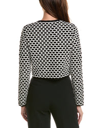 Oscar de la Renta Oscar De La Renta Honeycomb Sequins Knit Silk-Blend Jacket