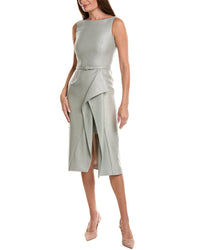 Oscar de la Renta Oscar De La Renta Sequin Silk-Lined Wool-Blend Tweed Slit Pencil Dress