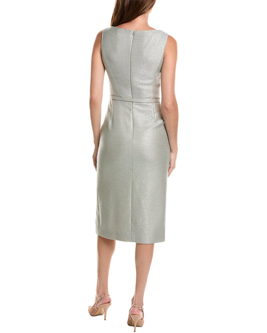 Oscar de la Renta Oscar De La Renta Sequin Silk-Lined Wool-Blend Tweed Slit Pencil Dress