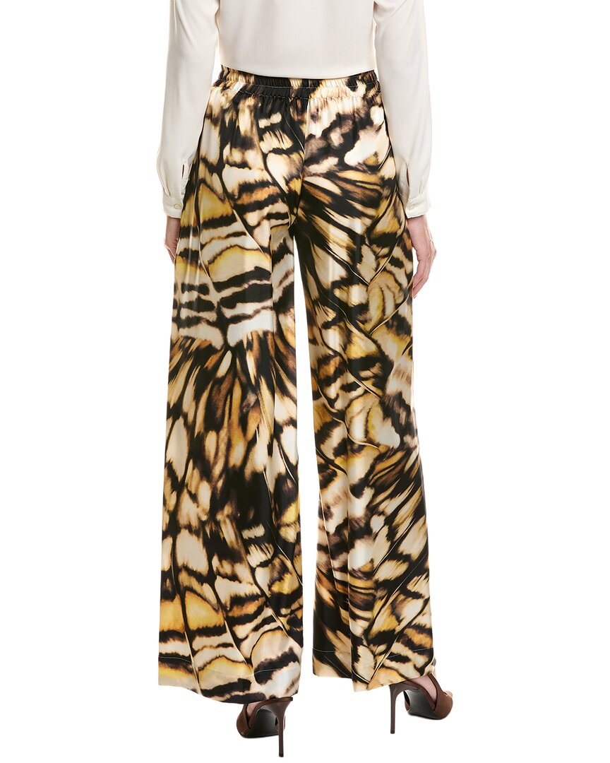 Oscar de la Renta Oscar De La Renta Butterfly Silk Twill Wide Leg Pant