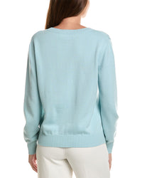Oscar de la Renta Oscar De La Renta Artichoke Embroidered Jacquard Wool-Blend Sweater