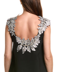 Oscar de la Renta Oscar De La Renta Double Face Silk-Lined Wool-Blend Cocktail Dress