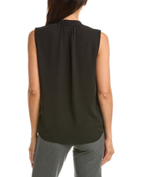 T Tahari T Tahari Pleated Shoulder Blouse