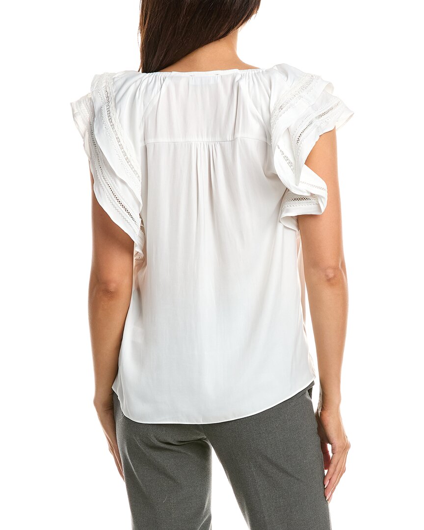 T Tahari T Tahari Flutter Sleeve Airflow Blouse