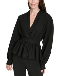 Halston Halston Tie Waist Blouse
