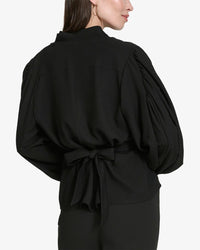 Halston Halston Tie Waist Blouse
