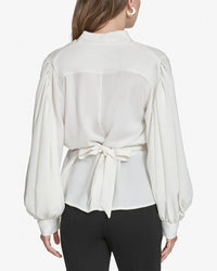 Halston Halston Tie Waist Blouse