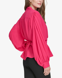 Halston Halston Tie Waist Blouse
