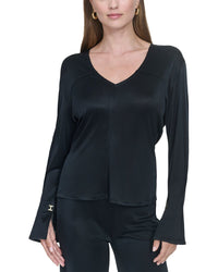 Halston Halston V-Neck Top