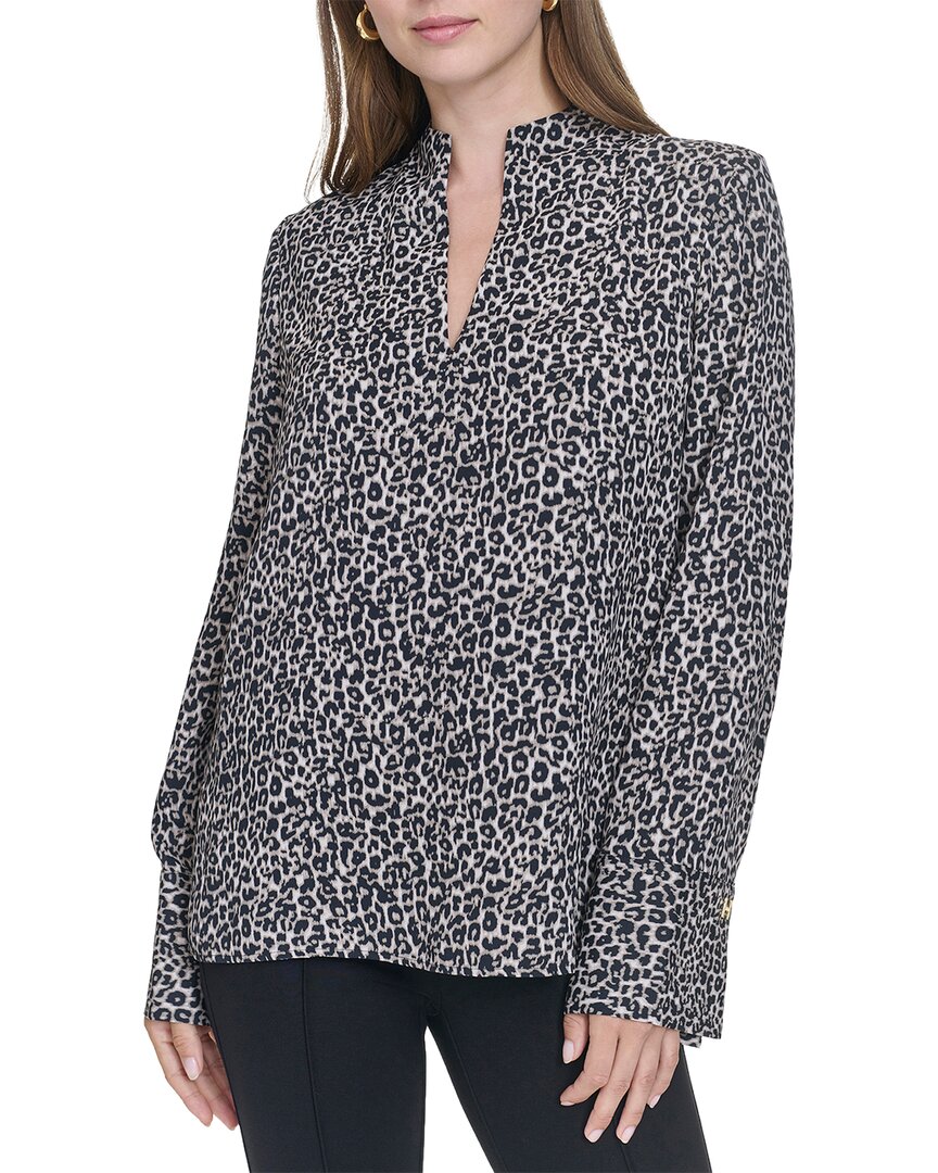 Halston Halston Printed V-Neck Top