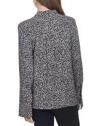 Halston Halston Printed V-Neck Top