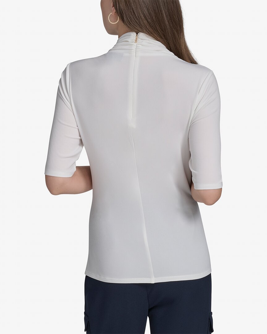 Halston Halston Drape Front Jersey Top