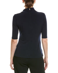 Halston Halston Drape Front Jersey Top