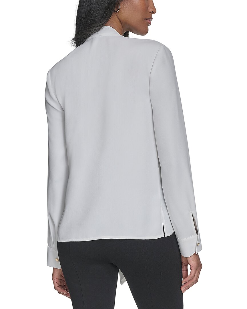 Halston Halston Neck Tie Blouse
