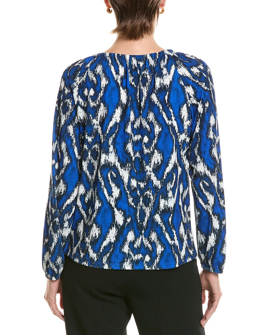 Halston Halston Printed Chain Neck Blouse