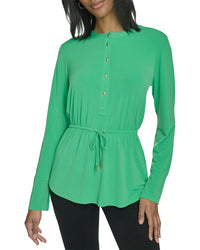 Halston Halston Draped Jersey Top