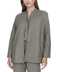 Halston Halston Collarless Topper