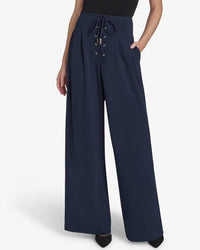 Halston Halston Lace-Up Front Pant