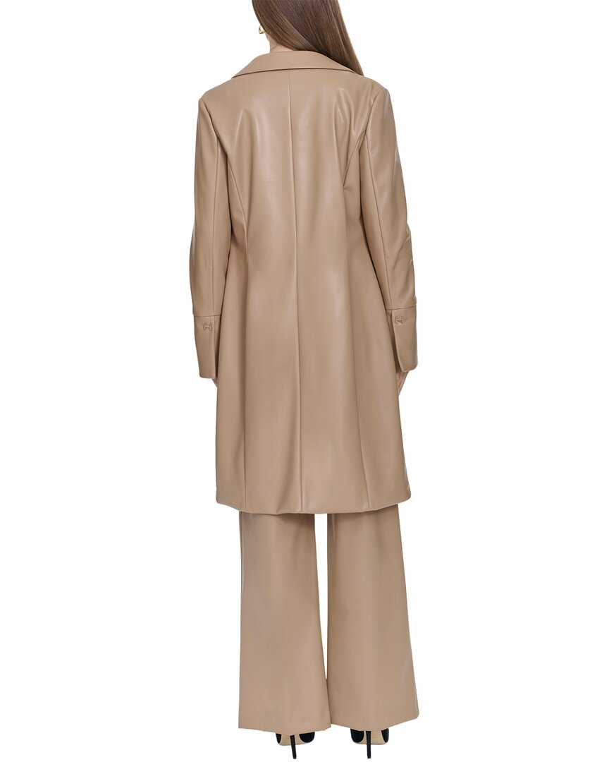 Halston Halston Leather Trench Coat