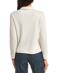 NIC & ZOE Nic & Zoe Petite Textured Tuck Stitch Knit Polo