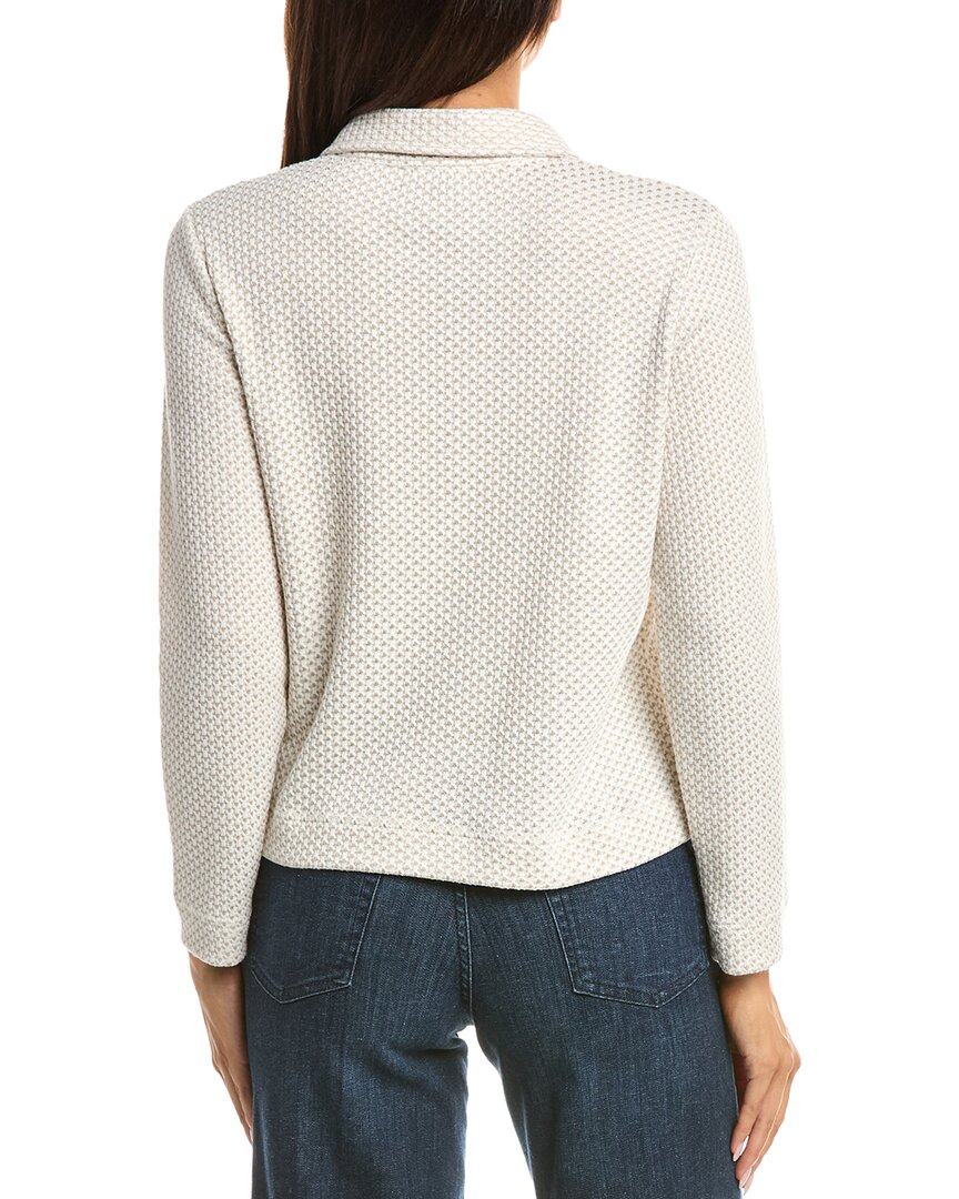 NIC & ZOE Nic & Zoe Petite Textured Tuck Stitch Knit Polo