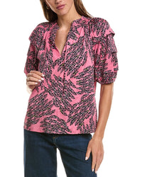 NIC & ZOE Nic & Zoe Petite Blush Of Spring Peasant Top