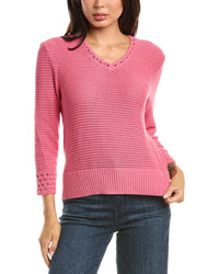 NIC & ZOE Nic & Zoe Edged Pop Stitch Sweater