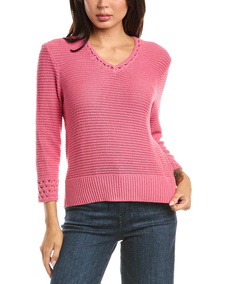 NIC & ZOE Nic & Zoe Edged Pop Stitch Sweater