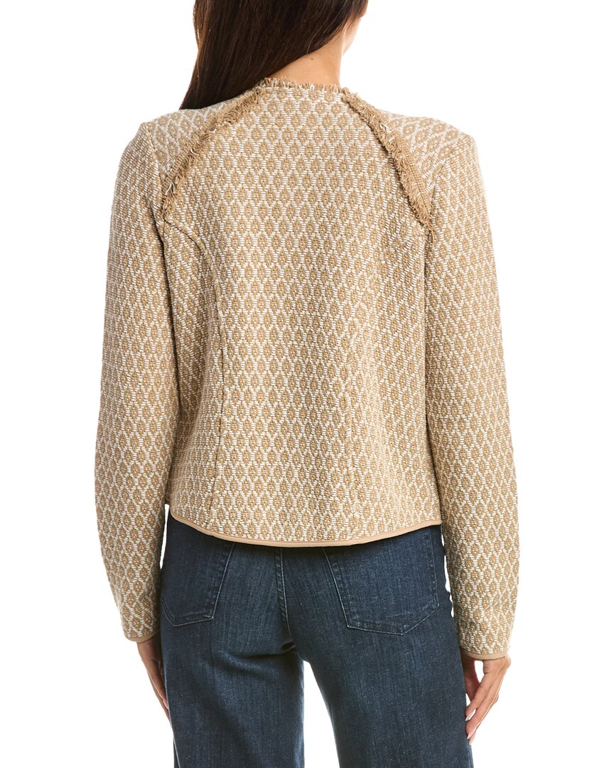 NIC & ZOE Nic & Zoe Brocade Fringe Knit Jacket