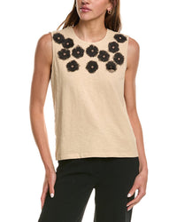 NIC & ZOE Nic & Zoe Organza Applique Tank
