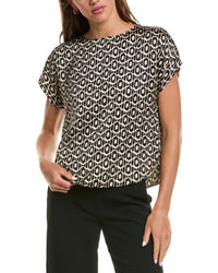 NIC & ZOE Nic & Zoe Lacy Diamonds Day Gloss Woven T-Shirt