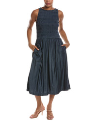 Madewell Madewell Denim Smocked Midi Dress