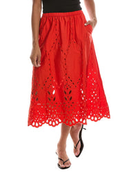 Madewell Madewell Embroidered Midi Skirt