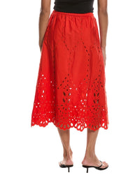 Madewell Madewell Embroidered Midi Skirt