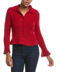 Madewell Madewell Pointelle Knit Peplum Cardigan