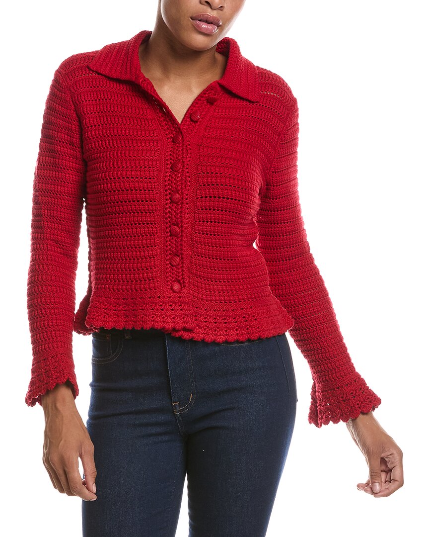 Madewell Madewell Pointelle Knit Peplum Cardigan